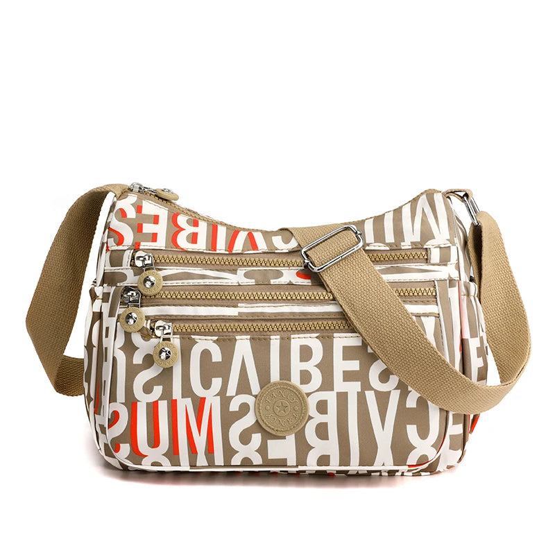 Waterproof Nylon Satchel Crossbody Shoulder Purse Handbag for Women Messenger Bags