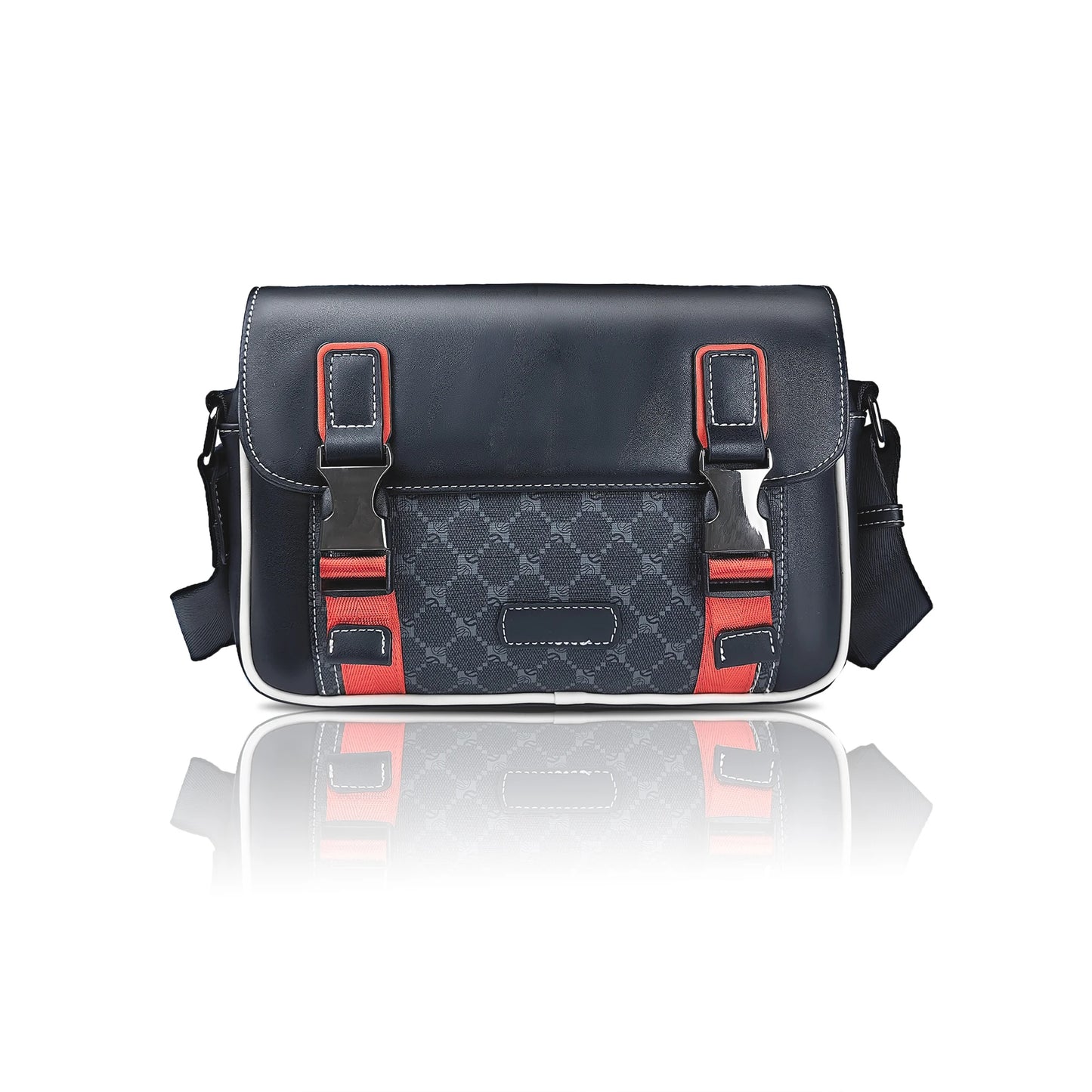 Luxury Leather Crossbody Messenger Handbag for Men Casual Fashion Sling Satchel Shoulder Bags