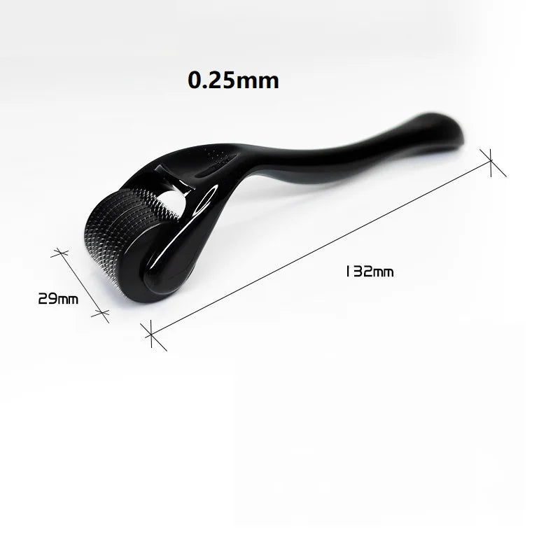 Facial Derma Roller for Body Hair Beard Growth Micro Face Roll Skin Tool 540 Needles, 0.2mm, 0.25mm, 0.3mm
