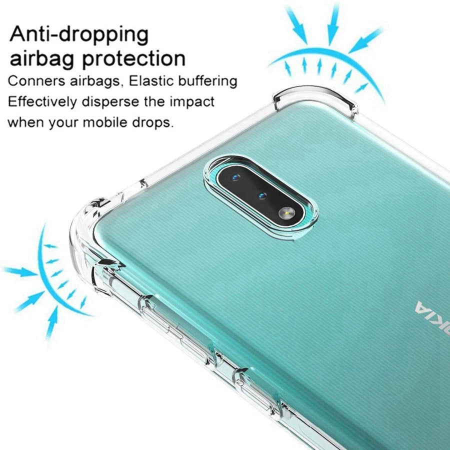 Durable Clear Soft Silicone Phone Case for Nokia 9 8.3 8 7.1 8.1 7 6.1 6 5.4 5.3 5.1 4.2 3.4 3.2 3.1 2.4 1.4 1.3  G11 C01 Shockproof Protective Cover