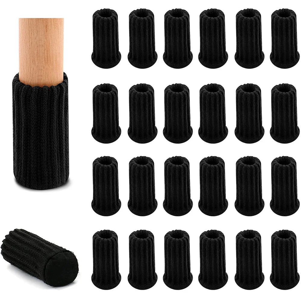High Elastic Table Chair Furniture Leg Socks 24pcs Set Floor Protectors Covers with Anti-Scratch Pads