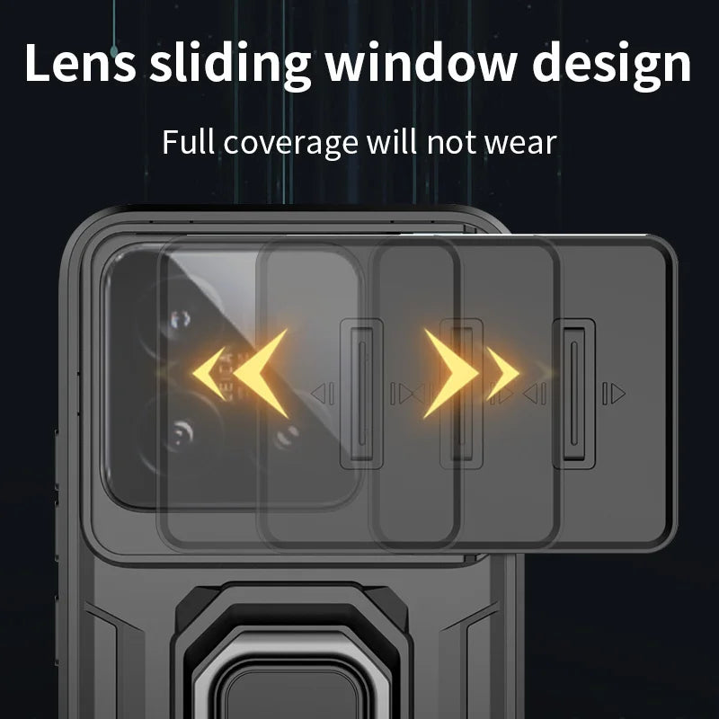 Durable Shockproof Phone Case for OnePlus 12 12R 11 11R ACE 2 3 Nord CE3 Lite Camera Protection Ring Holder Back Cover