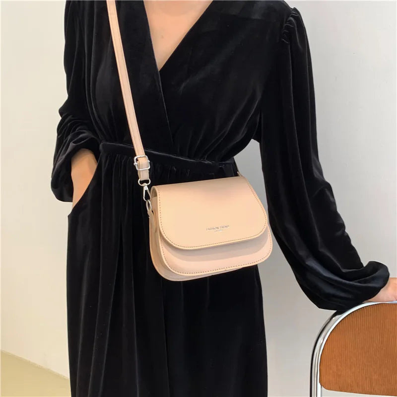 Elegant Women's Saddle Pillow Style Crossbody Leather Handbag Purse Small Shoulder Messenger Bag
