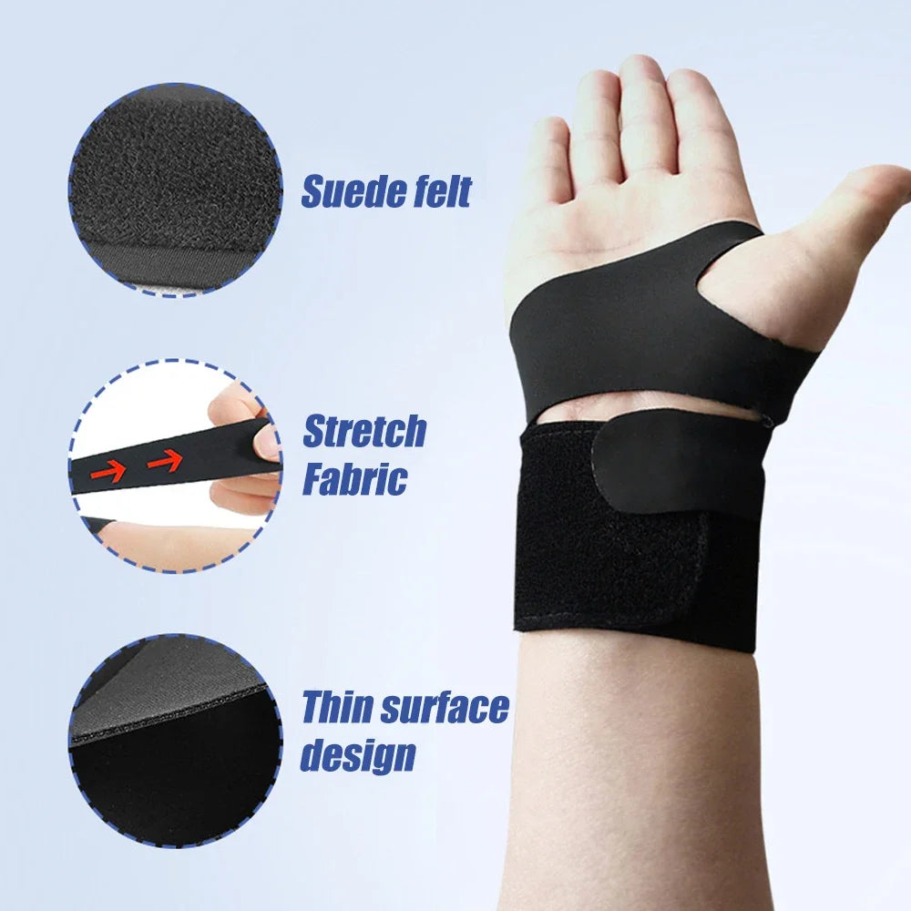 Compression Wrist Strap Wraps Brace for Tendonitis Support and Carpal Tunnel Arthritis - Sprained Pain Protection Sleeve Compression Stabilizer