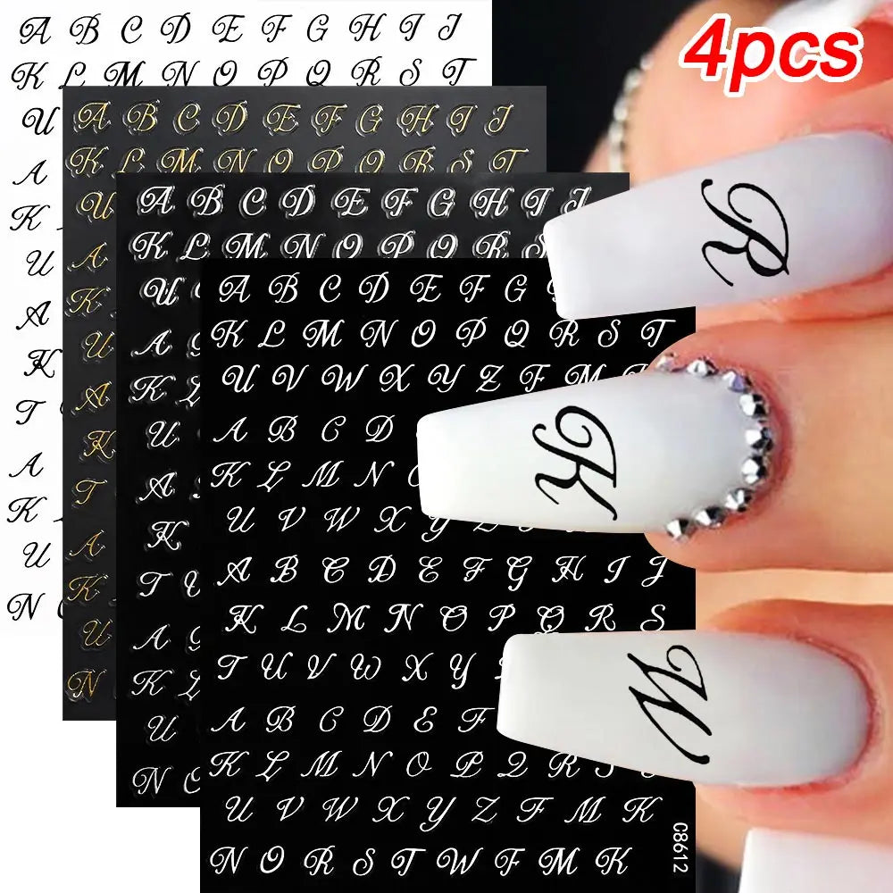 Star Sun Moon 3D Nail Stickers Bronzing Nail Art Gold Silver Styles Decal Self-Adhesive Slider