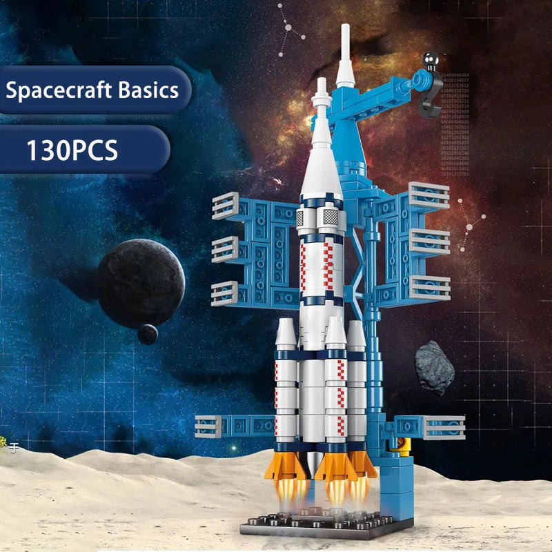 Spacecraft Ship Shuttle Rocket Building Blocks Model Toys Children's Puzzle Assembly Small Particle Bricks