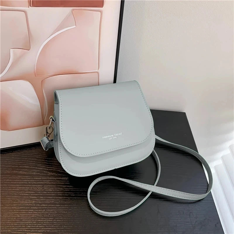 Elegant Women's Saddle Pillow Style Crossbody Leather Handbag Purse Small Shoulder Messenger Bag