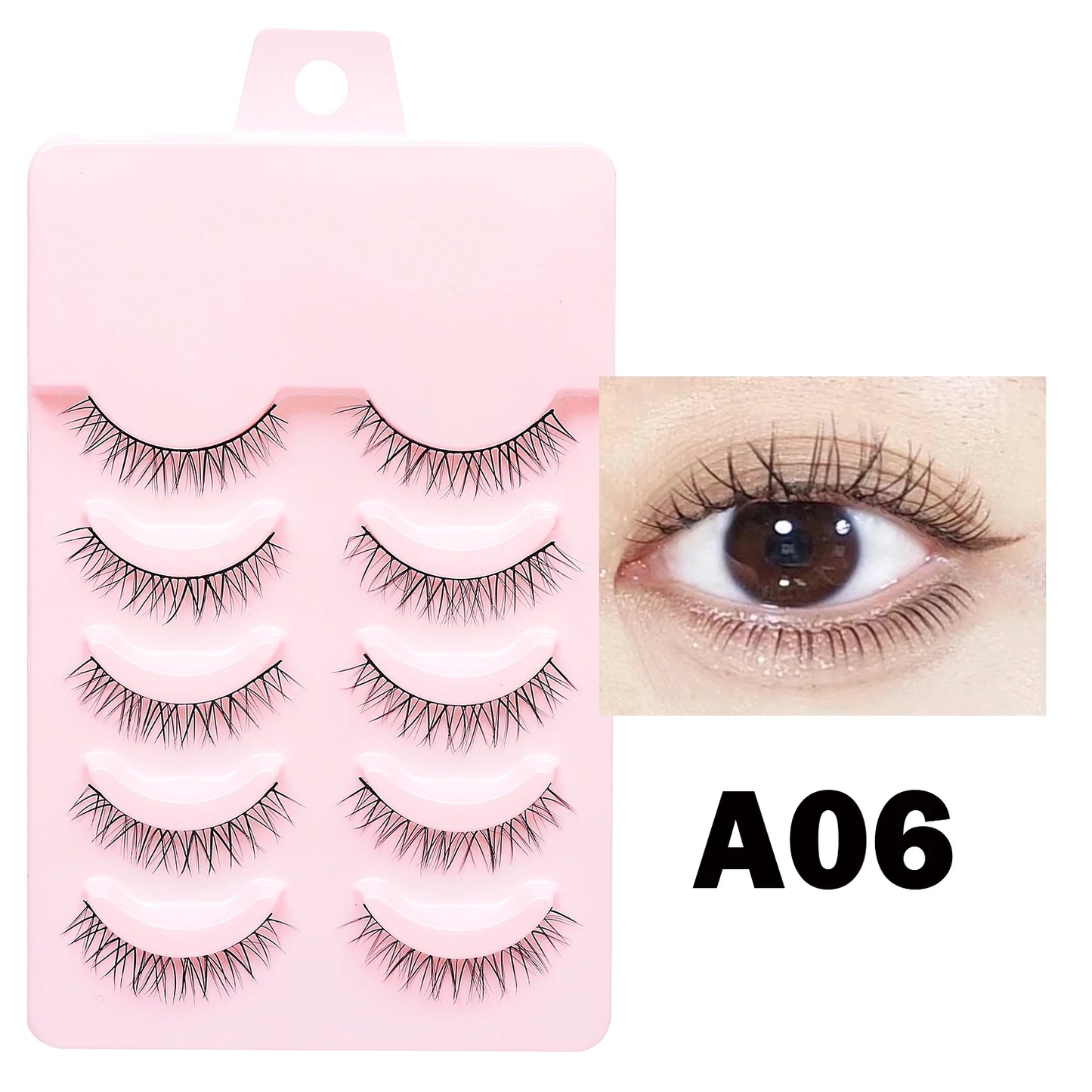 Wispy Manga Style Eyelashes Soft Natural Thick False Daily Eye Lashes Dating Makeup Eye Accessories 5 Pairs - 10pcs
