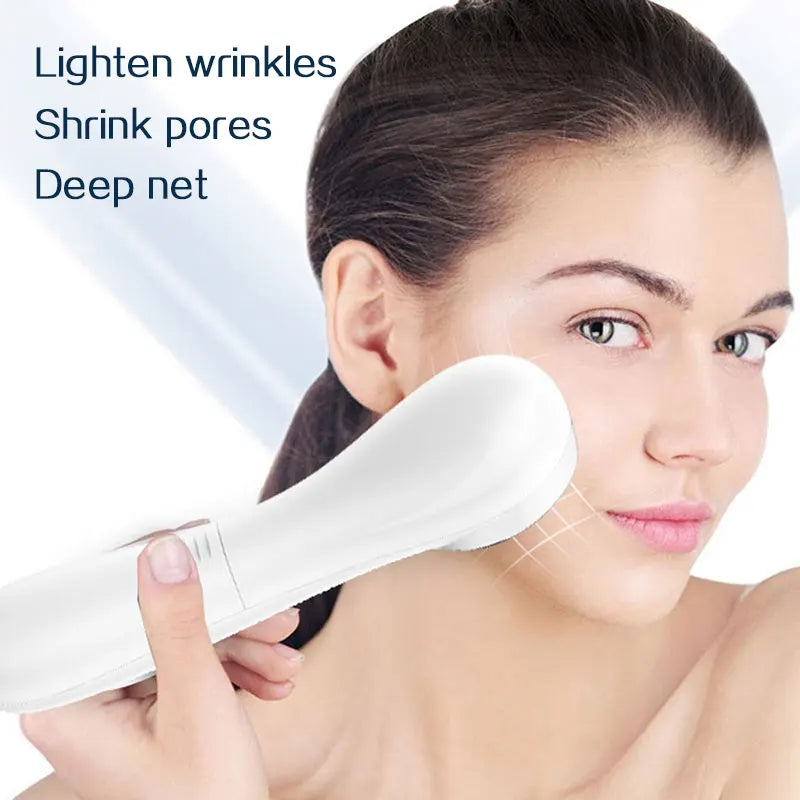 Ultrasonic Electric Facial Cleaning and Massaging Kit with Skin Scrubber, Blackhead Remover Pore Cleaner, Nano Face Steamer, Facial Massager and Eye Beauty Pen