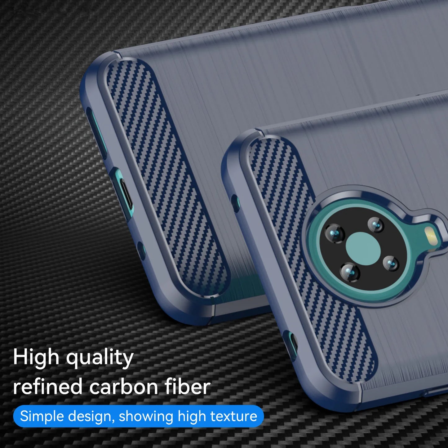 Modern Carbon Fiber Silicone Phone Case for Nokia G400 G60 G50 G21 G20 G11 G10 Brushed Texture Protective Back Cover Case