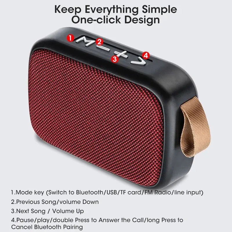Great Sound Quality HIFI Wireless Bluetooth Speaker for Home and Outdoors Portable Subwoofer Mini Speaker