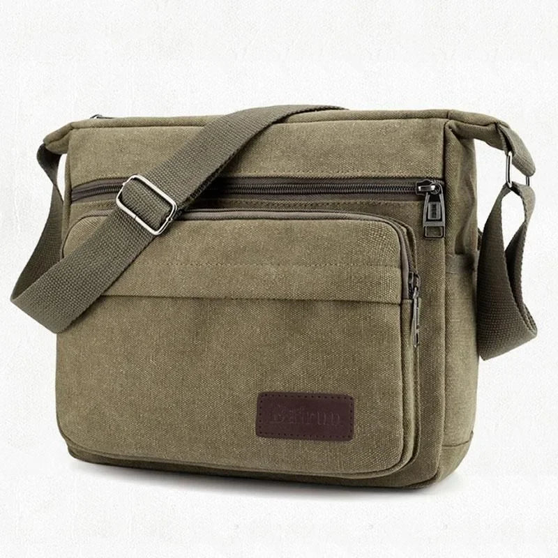 Modern Fashion Canvas Single Shoulder Messenger Bag for Men Women Unisex Travel Crossbody Bag Outdoor Casual Satchel Vintage Bags
