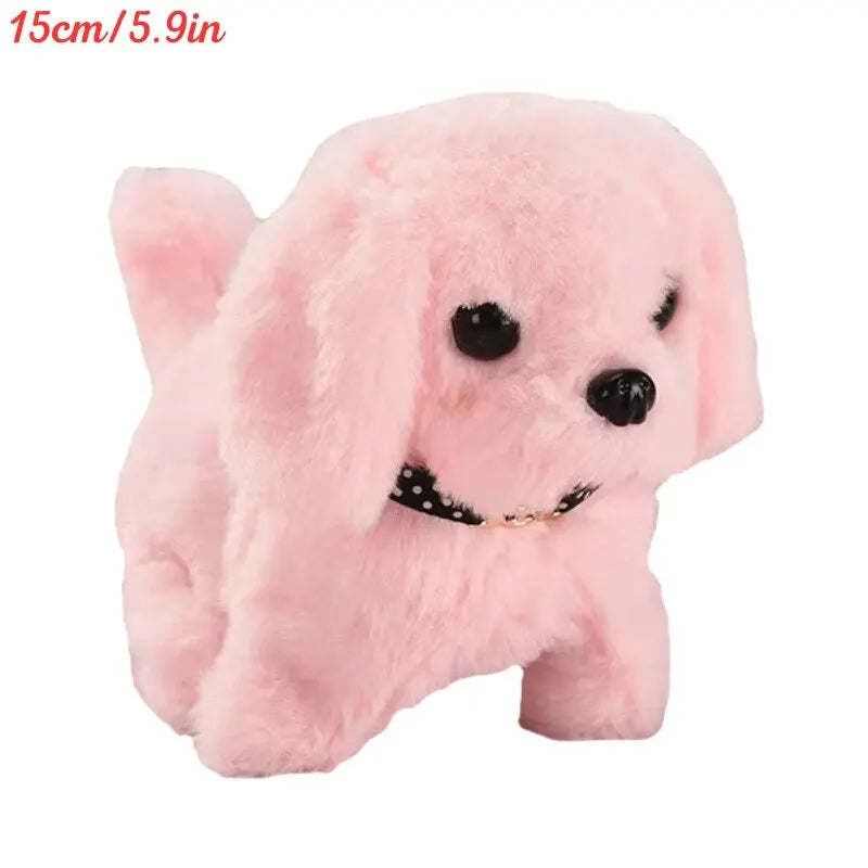 Interactive Electronic Walking and Barking Plush Puppy Dog Toy with Remote Control Leash for Kids Children Toddlers
