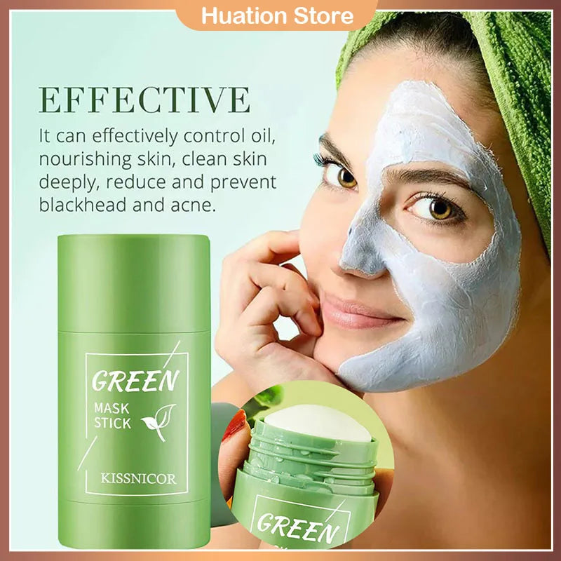 Blackhead Removal Green Tea Facial Mask Stick Cleans Pores Blemishes Black Dots Shrink Pores Skin Care Cosmetics