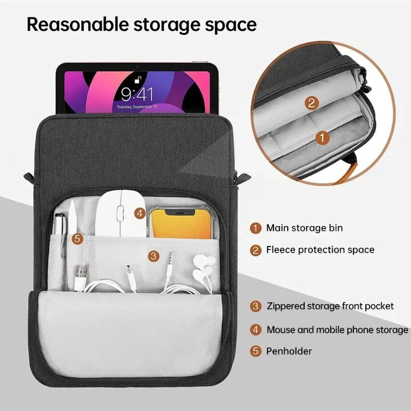 Stylish Shockproof Shoulder Bag Case For Lenovo Tab P12 P11 Pro M11 M10 Plus 3nd Gen Protective Strap Cover