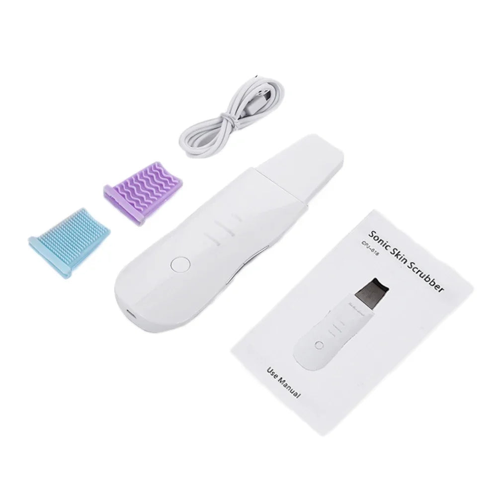 Ultrasonic Electric Facial Cleaning and Massaging Kit with Skin Scrubber, Blackhead Remover Pore Cleaner, Nano Face Steamer, Facial Massager and Eye Beauty Pen