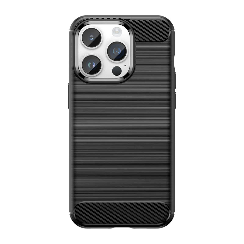 Shockproof Carbon Fiber Silicone Case for Asus Zenfone 11 Ultra 10 9 6 6Z and Zenfone ZS630KL ZB631KL ZB633KL Brushed Texture Protective Back Cover Case