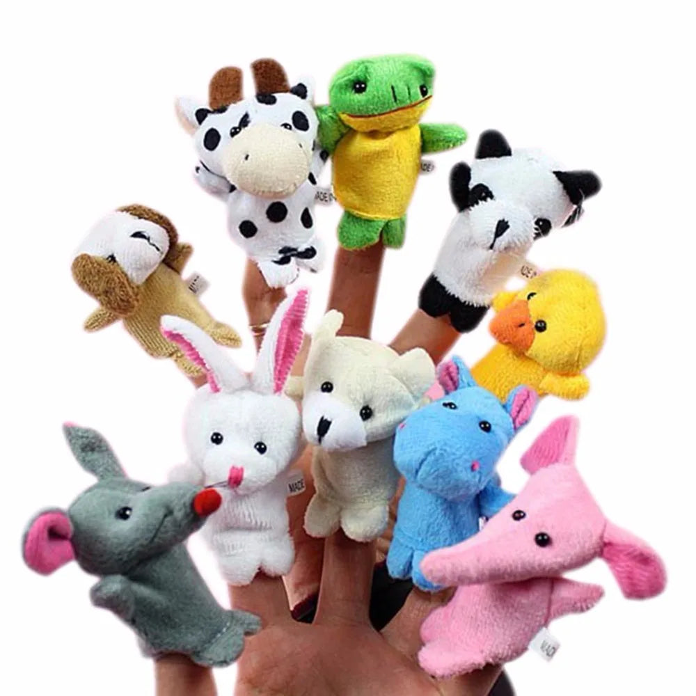 Hand Doll Finger Puppets for Baby Children Story Early Education Soothing Cartoon Doll Plush Toys