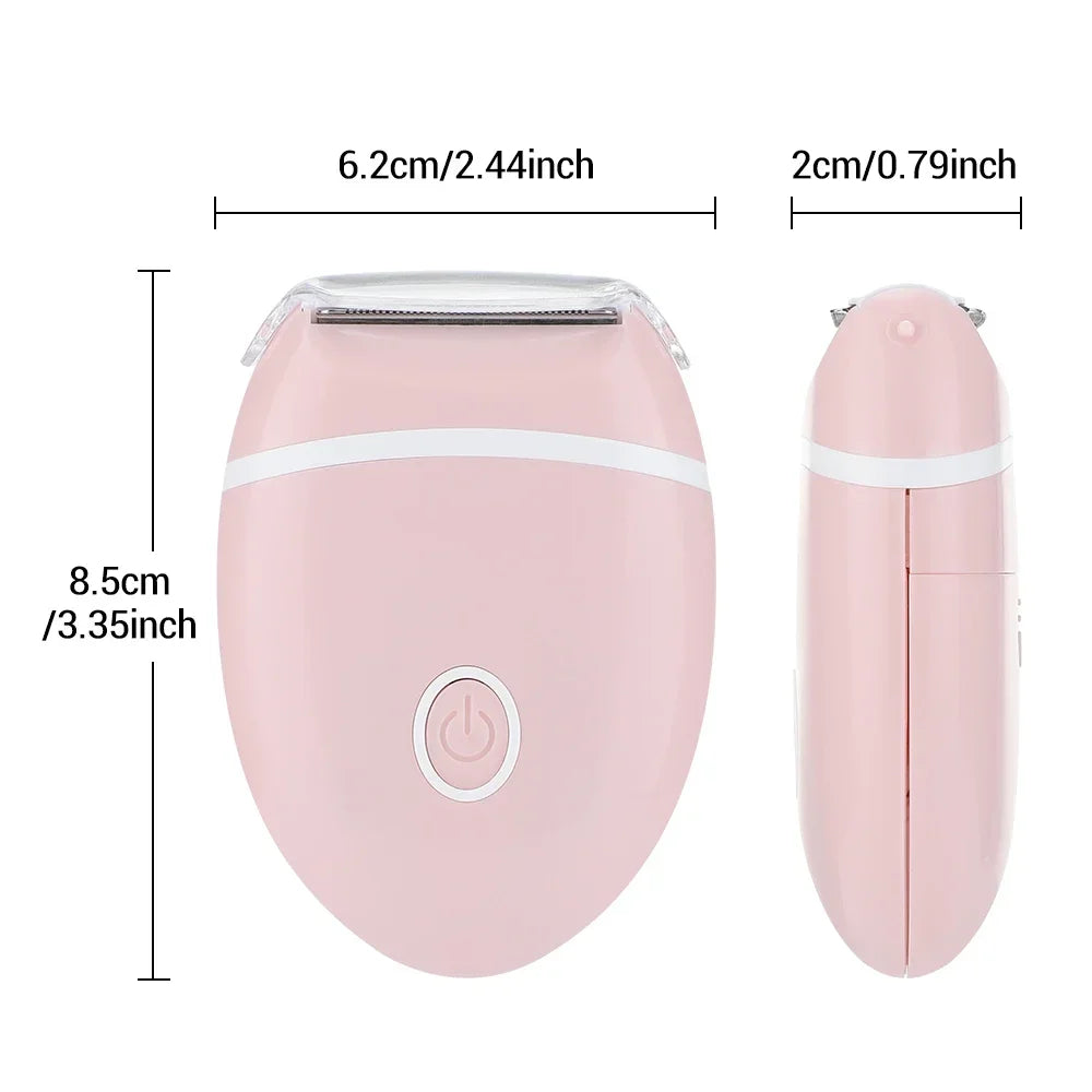 3 in 1 Mini Women's Washable Electric Shaver Razor Hair Removal Device for Whole Body Leg Armpit Intimate Area