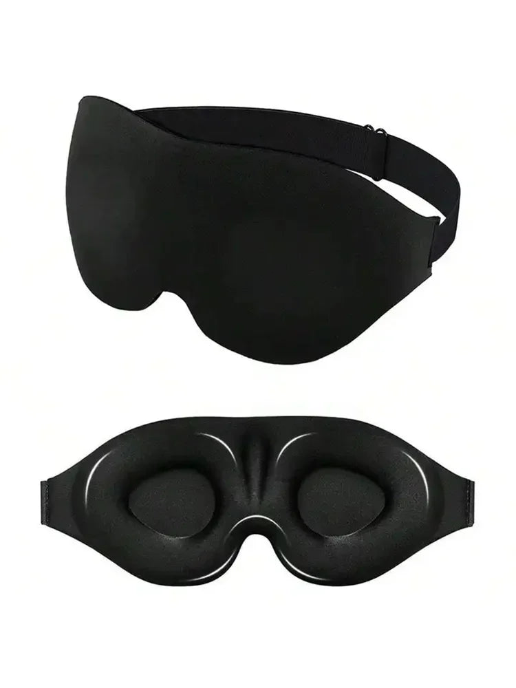 Light Blocking Adjustable 3D Eye Mask Suitable for Men and Women with No Pressure on the Eyes and Breathable Eye Mask Black