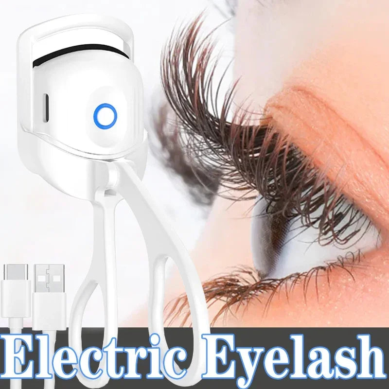 Electric Portable Heated Eyelash Curler Comb Eye Lash Perm Long Lasting Thermal Eyelash Curler Makeup Tool