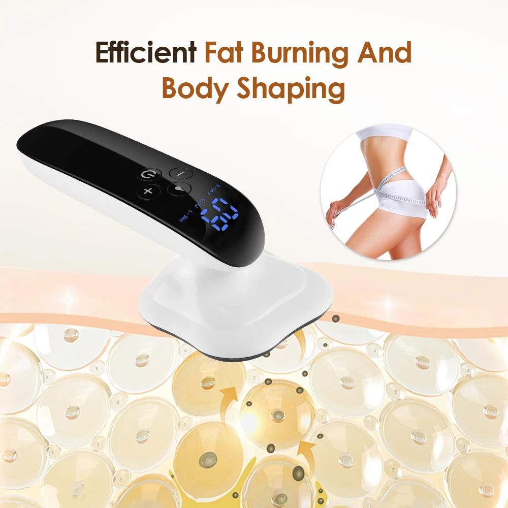 Cordless Electric Fat Remover Body Sculpting and Slimming Massager for Belly Waist Arm Legs Butt Full Body Lifting Tightening USB Charging Care Tool