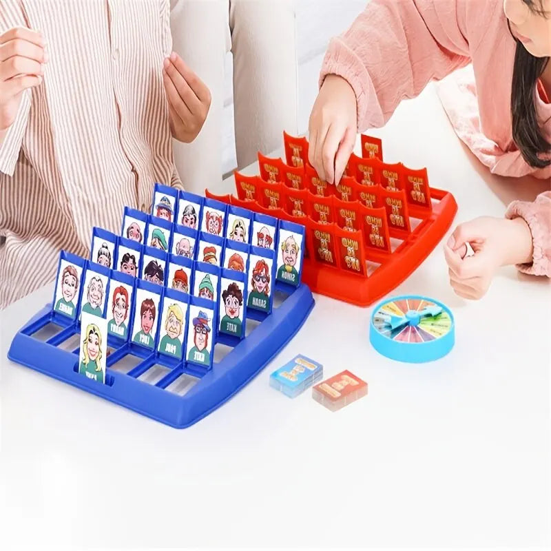 Portable Guess Who I Am Puzzle Game Two Person Interactive Tray Puzzle Board Game Suitable for Children and Adults