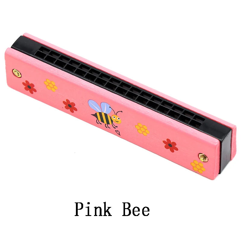 Colorful Wooden Harmonica Music Teaching Aids for Children Musical Instrument Toys Music Teaching Aids Puzzle Early Education Kindergarten Beginners