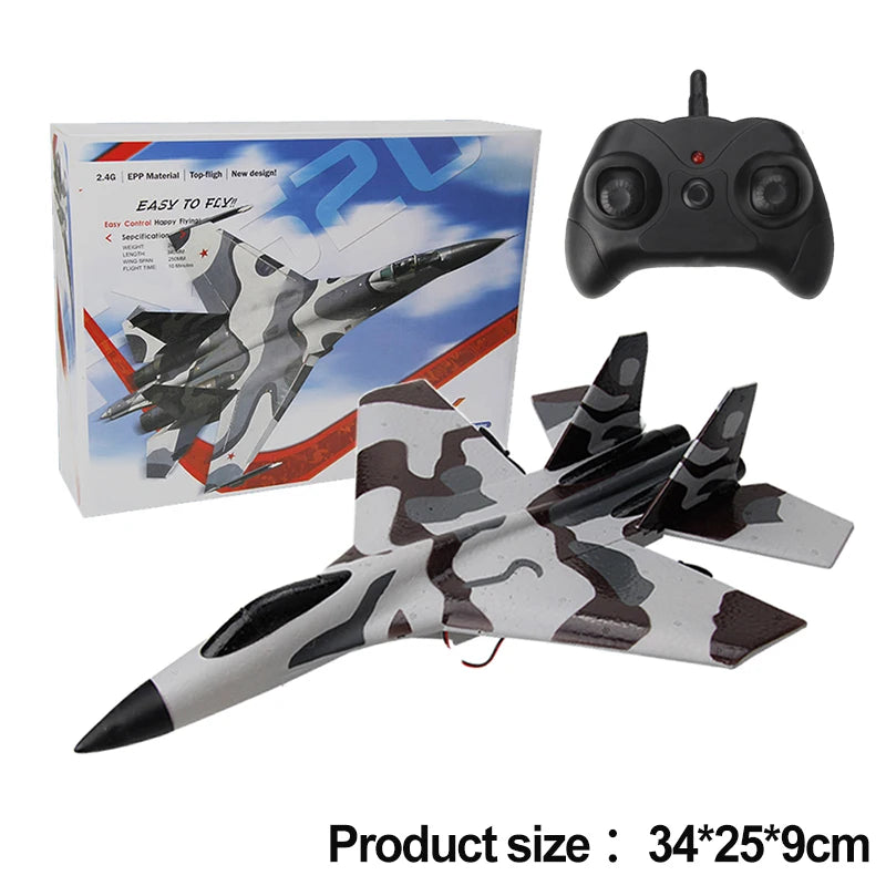 RC Foam Airplane SU-35 SU-57 Fighter Plane 2.4G Radio Remote Control Aircraft Glider Foam Great for Beginners