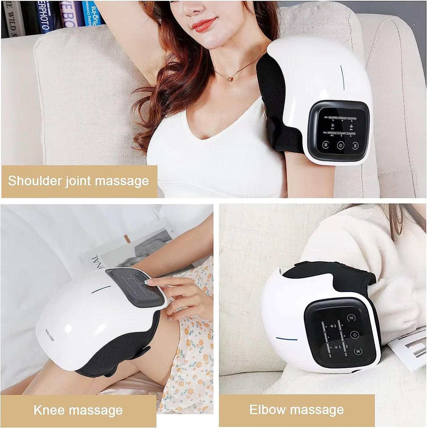 LED Touch Screen Multifunctional Smart Vibration Knee Massager Relax Muscles and Relieve Joint Discomfort