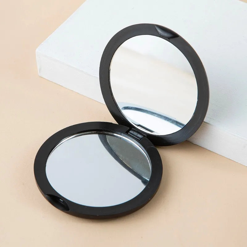 Double Sided Handheld Travel Makeup Mirror Mini Portable Pocket Folding Round Beauty Cosmetic Mirror