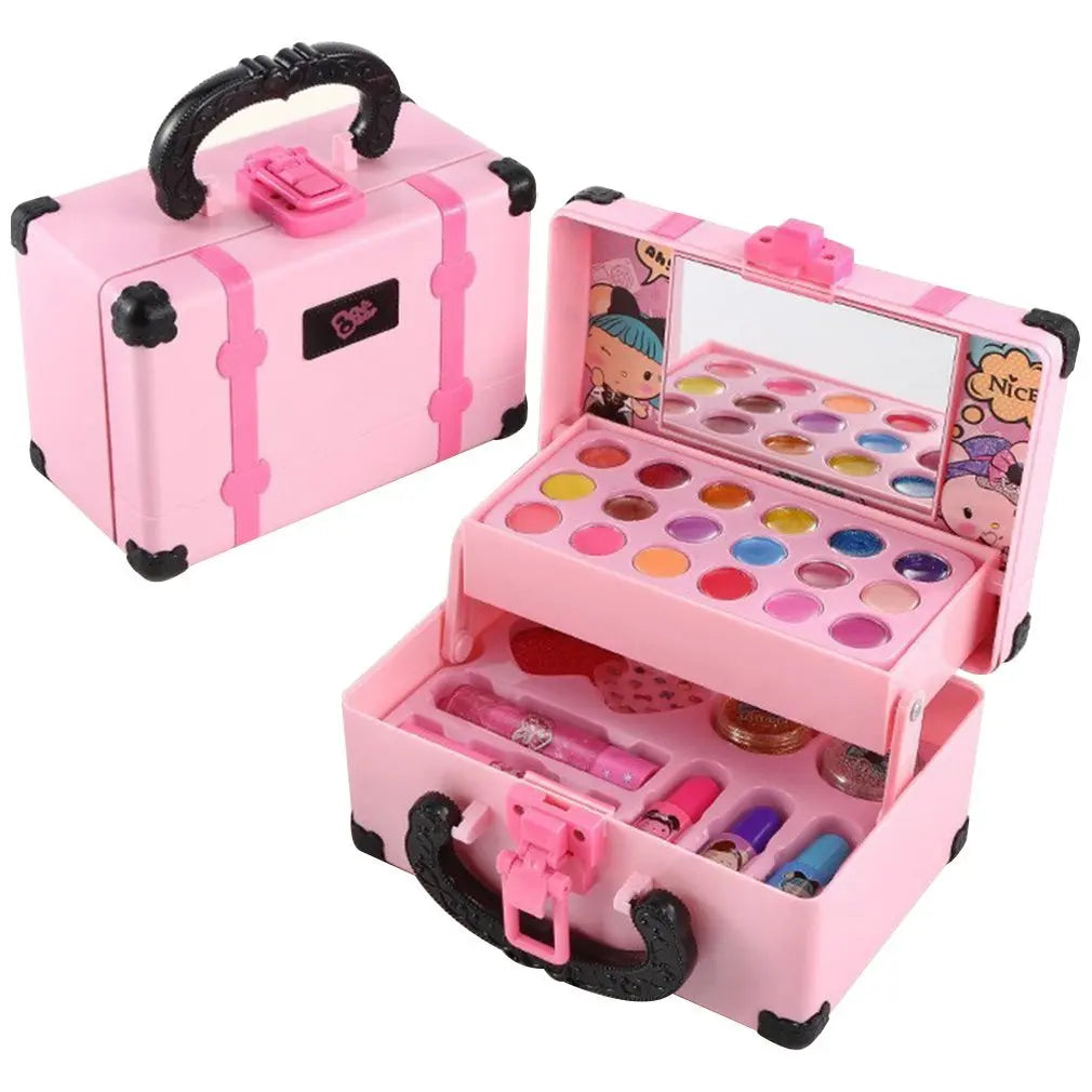 Wonderful Children's Makeup Cosmetics Pretend Play Box Princess Make Up Girl Toy Play Set Lipstick Eye Shadow Safety Nontoxic Kit Toy Kid