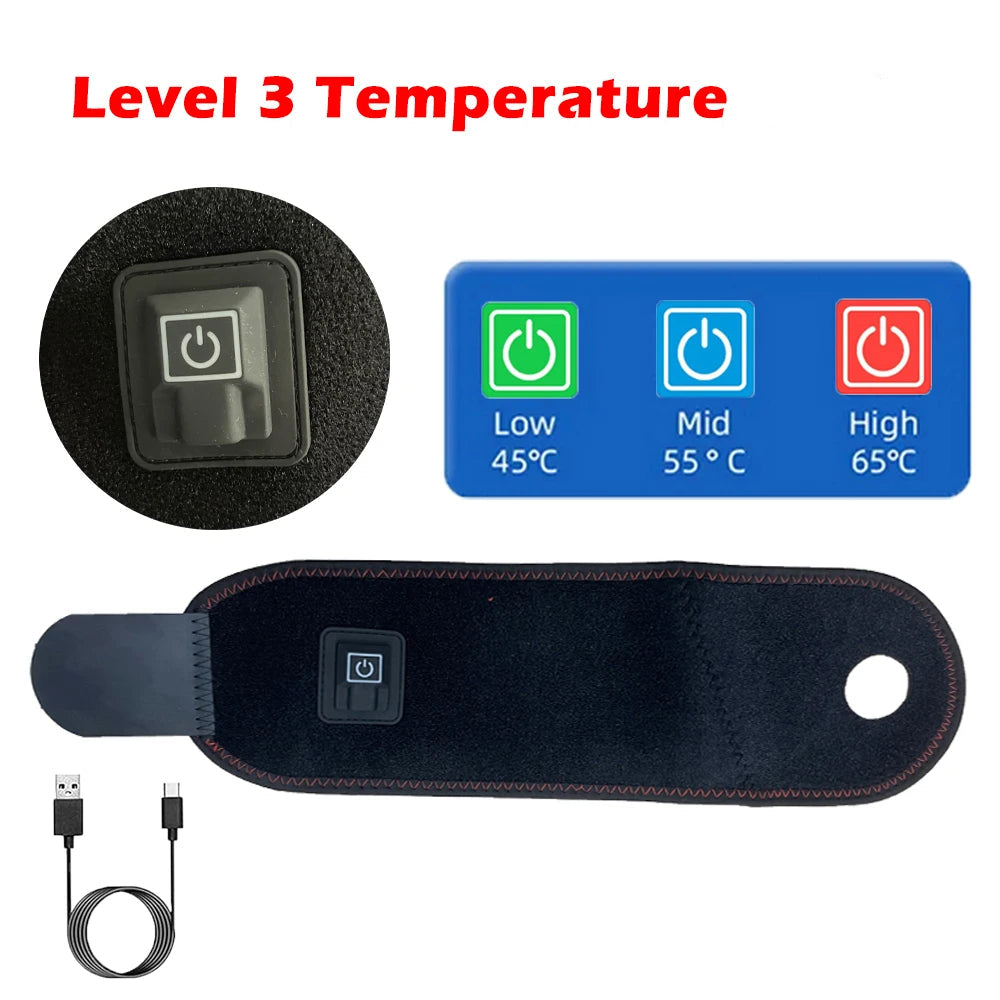 Rheumatism Tendonitis Relief Electric Heated Vibrating Wrist Support Brace Strap Multi Level Temperature Control Wrist Warmer Injury Relief