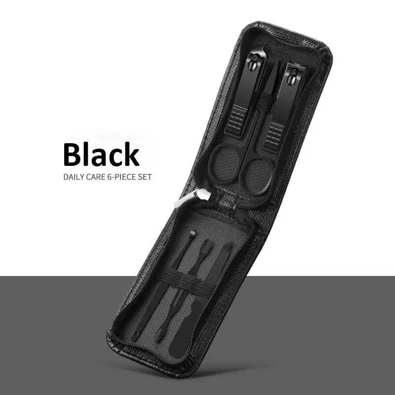 Portable Multifunctional Manicure Pedicure Tool Kits Stainless Steel Nail Clipper Pick Eyebrow Scissors File Set Personal Care Set