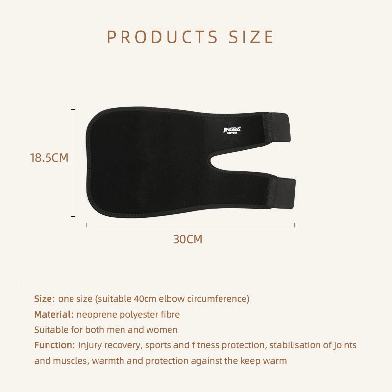 Comfortable Neoprene Elbow Support Strap for Men and Women - Adjustable Sports Fitness Brace Protector