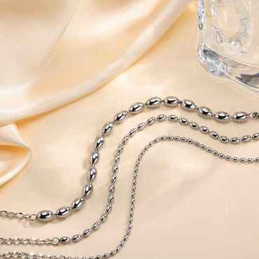 Beautiful Dainty Stainless Steel Beads Bracelet for Women Men Unisex Gold Silver Color Wristband Bracelet Jewelry