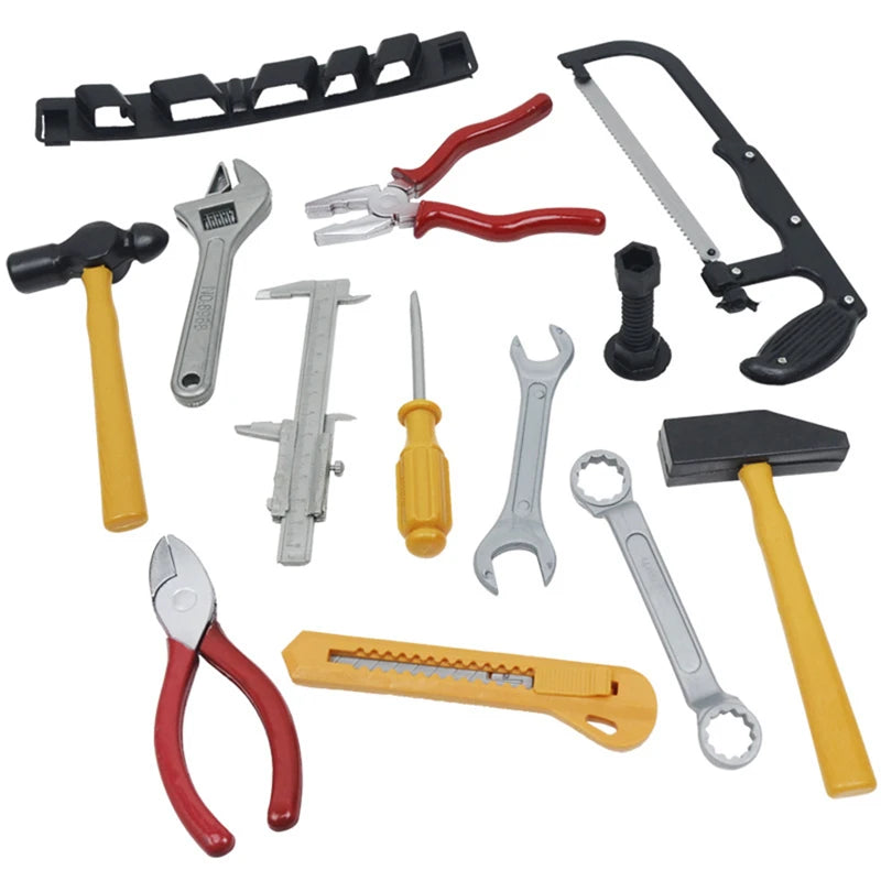 Pretend Play Repair Tools Set for Children Boys Safe Plastic Maintenance Tool Drill Screwdriver Toy 14pcs