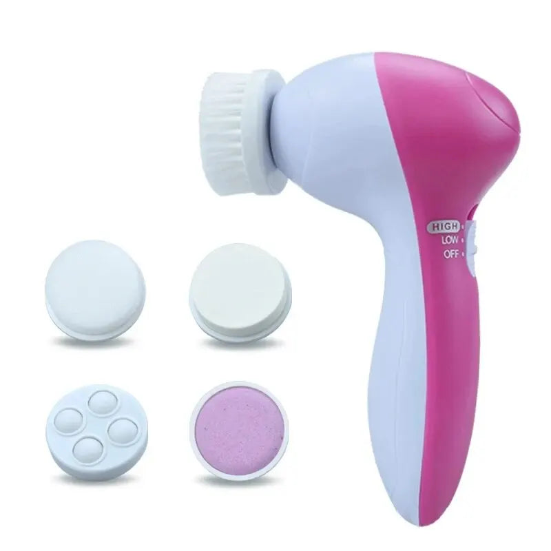 Multifunctional Electric 5 In 1 Facial Cleansing Brush Beauty Massager Deep Cleansing Massage Skin Gentle And Effective Skin Care