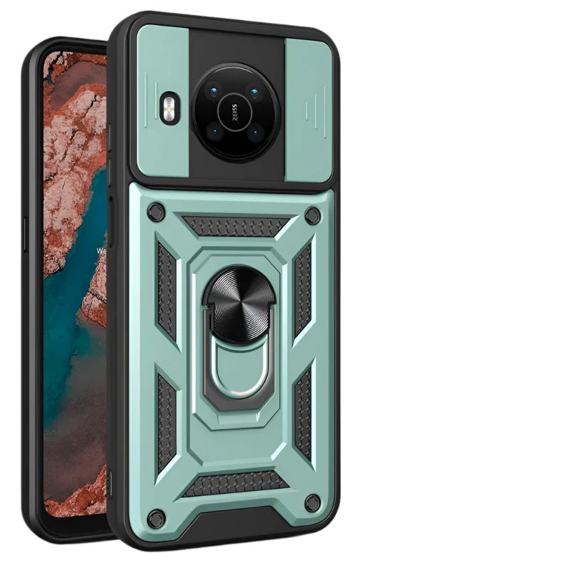 Shockproof Phone Case for Nokia X100 G20 G10 C30 C20 C10 C1 Camera Protection Ring Stand Magnetic Back Cover