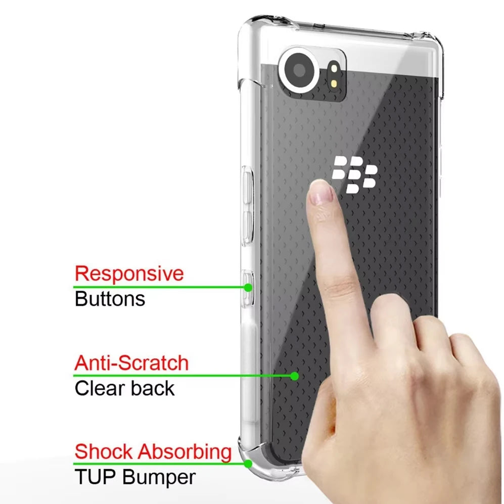Durable Clear Soft Silicone Phone Case for BlackBerry Keyone / Mercury / DTEK70 Shockproof Protective Cover