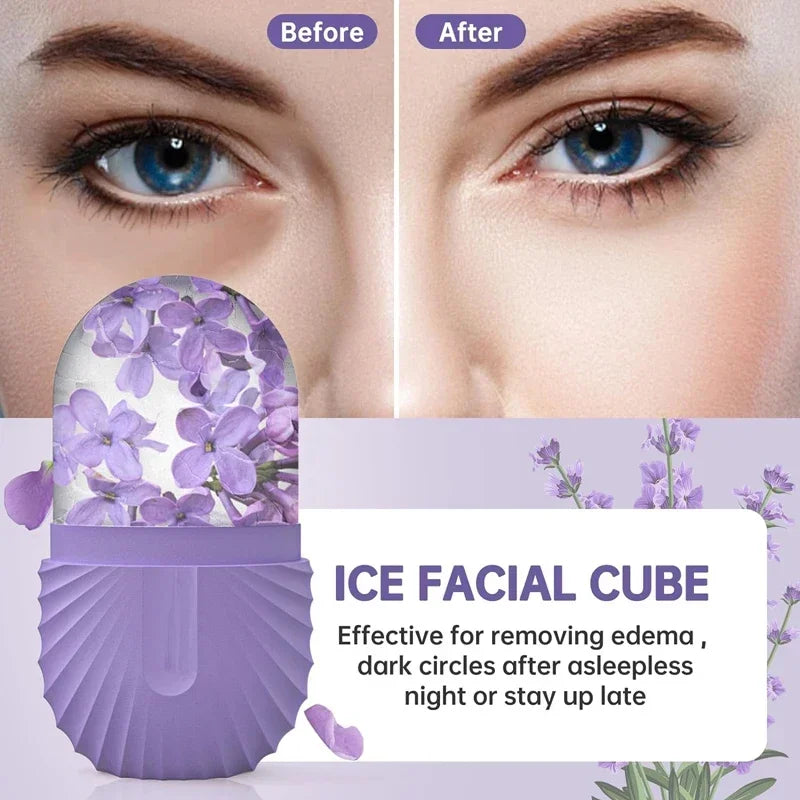 Silicone Ice Facial Roller Beauty Massage Ice Mold For Eye Puffiness Inflamation Shrink Pores