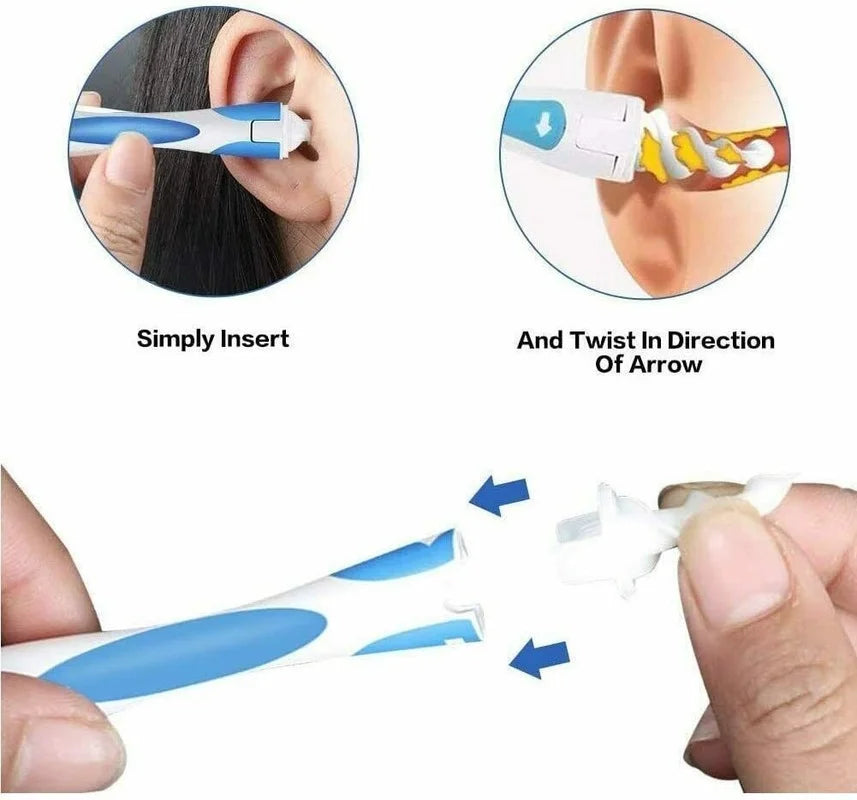 Spiral Silicone Ear Wax Remover Cleaner Set Personal Soft Cleaning Beauty Health Care Scoop Tools