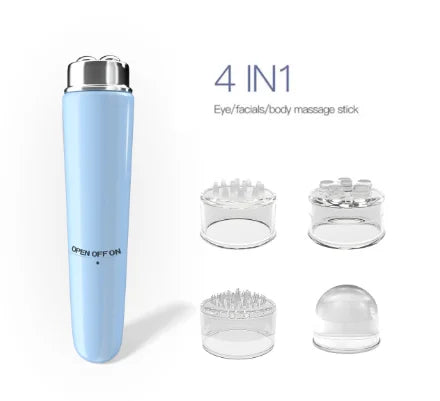 Mini Portable Electric Micro Vibration Facial and Eye Beauty Massager for Dark Circles Eye Bags Puffiness Remover Muscle Relaxation