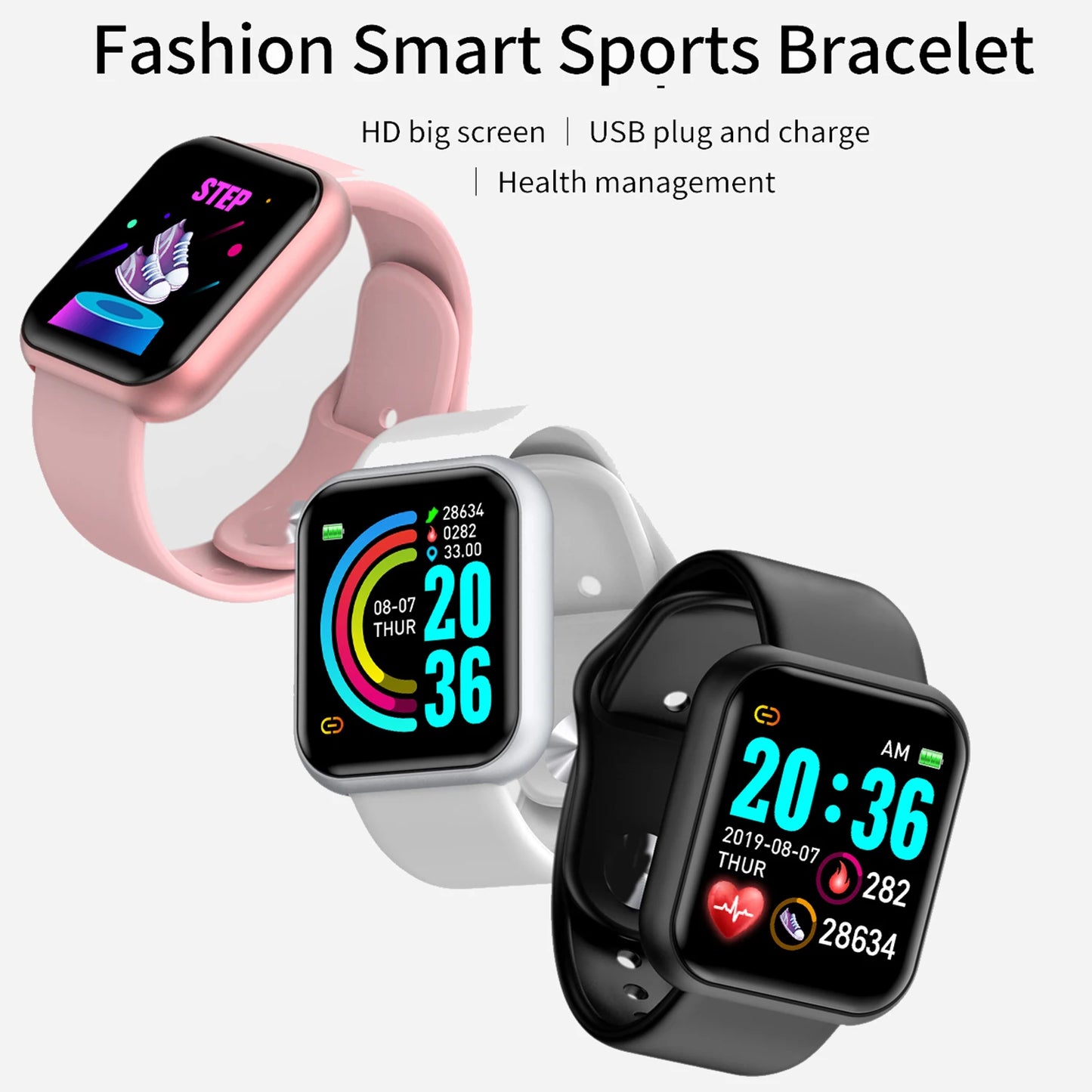 High Quality Multi Functional Smartwatch for Women Men Wristwatch Bluetooth Connected Phone Music Player Fitness Tracker Sport Bracelet Sleep Monitor Digital Watch