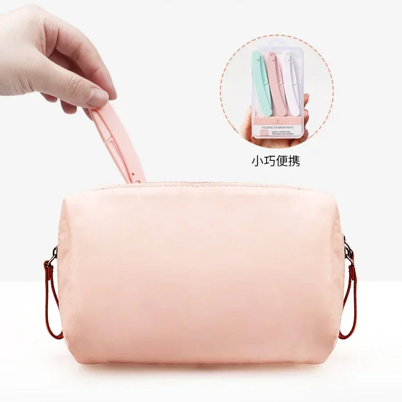 Anti-Scratch Safe Folding Ladies Face Shaver Eyebrow Trimmer Blade Razor Women's Makeup Tools