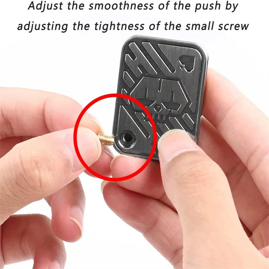 Metal Card Fidget Slider Toys Poker Push Card Fidget Stress Relief Haptic Coin Office Desk Toys Gifts