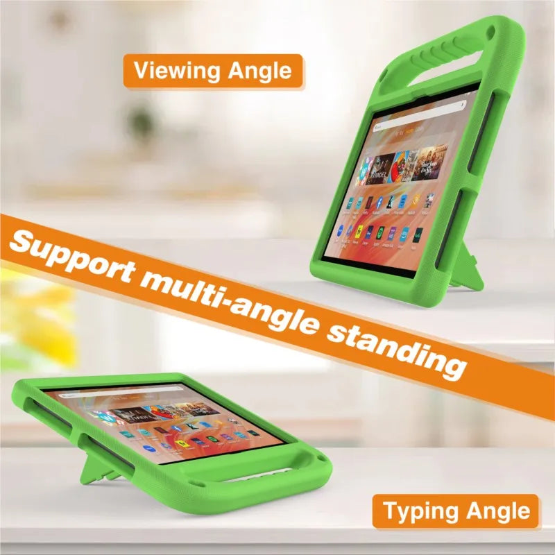 Heavy Duty EVA Handle Stand Case for Amazon Fire Max 11 HD10 HD8 Plus and Fire 7 Kids Proof Extra Protection Tablet Cover
