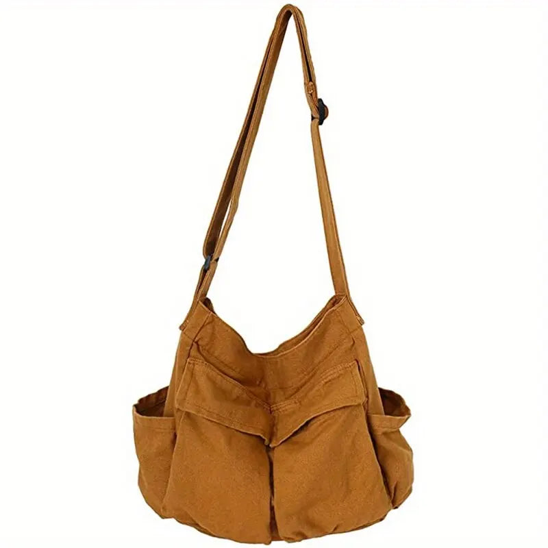 Modern Large Capacity Canvas Women's Satchel Shoulder Handbag Casual Messenger Crossbody Bags