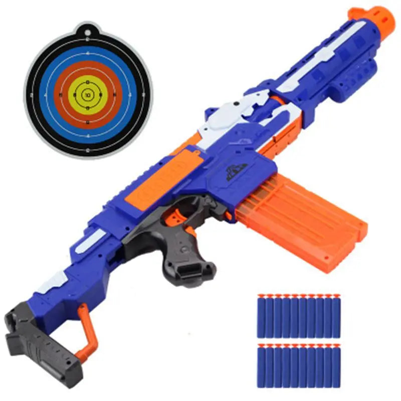 Electric Darts Airsoft Nerf Gun Blaster Toy for Boys Children 7.2cm Foam Safe Bullets Magazine Darts and Target