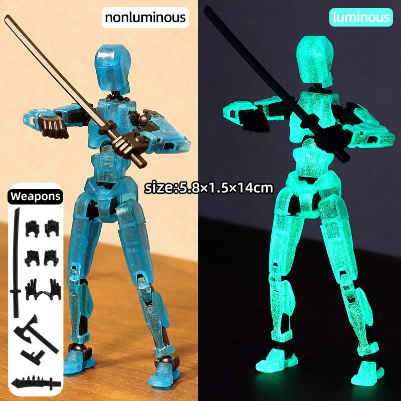 Multi-Joint Movable Action Figures Shapeshift Robot 3D Printed DIY Assemble Mannequin Dummy 13 Toys for Kids Adults Parent-children Games Gifts